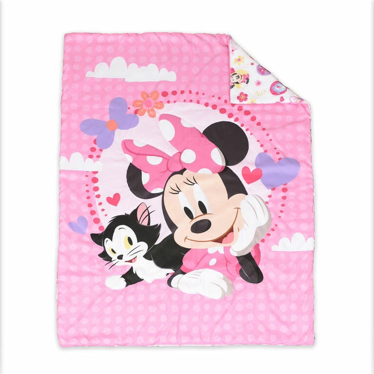 Cheapest π Mickey Mouse Disney Minnie Mouse 3 Piece Toddler Bedding Set With Reversible Comforter, Fitted Sheet And Pillowcase By Nemcor β - Image 2