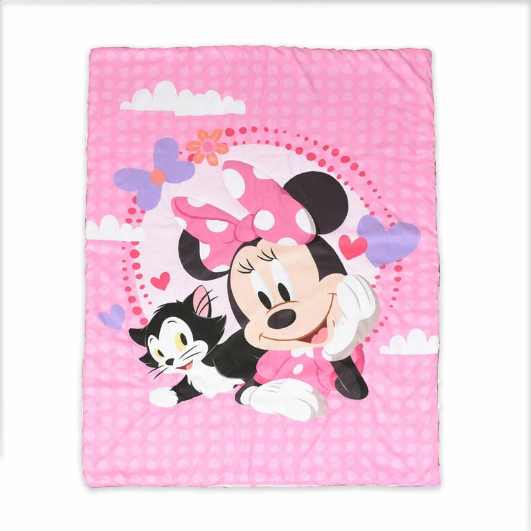 Cheapest π Mickey Mouse Disney Minnie Mouse 3 Piece Toddler Bedding Set With Reversible Comforter, Fitted Sheet And Pillowcase By Nemcor β - Image 7