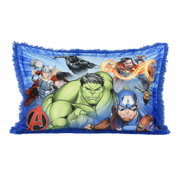 Best Sale π Nemcor Marvel Avengers Jumbo Funky Fur Pillow, 20" X 30" π
