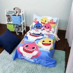 Best reviews of 🛒 Nemcor Baby Shark 2-Piece Toddler Bedding Set Including Comforter And Pillowcase 🌟