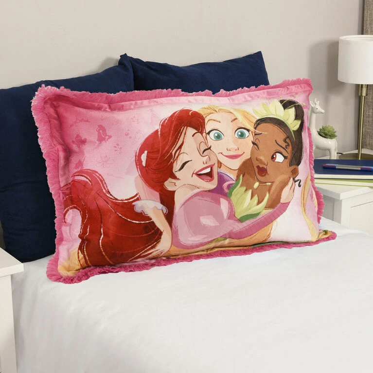 Promo π Nemcor Disney Princess Kids Jumbo Funky Fur Pillow, 20" X 30" π - Image 2