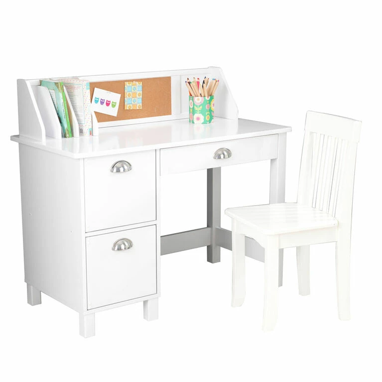 Discount π KidKraft Study Desk W/ Chair - White π - Image 3