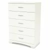 Best reviews of 🤩 South Shore Step One 5-Drawer Chest 👗 Dresser- Pure White 🎉