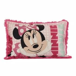 Discount ⭐ Nemcor Disney Minnie Mouse Kids Jumbo Funky Fur Pillow, 20" X 30" 👏