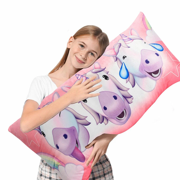 Wholesale ✨ Nemcor Emoji Unicorn Body Pillow 🥰 - Image 3