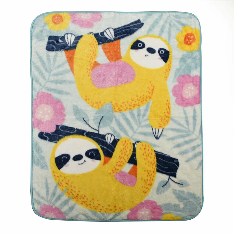 Buy π Nemcor Sloth Plush Throw Blanket 40" X 50" π