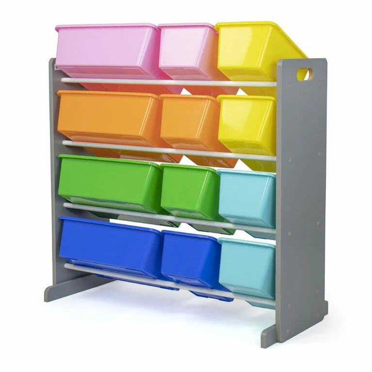 Discount 🧨 Toys R Us Humble Crew Grey Toy Storage Organizer With 12 Storage Bins 🧨 - Image 4