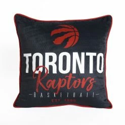 Deals ✔️ Nemcor NBA Toronto Raptors 🏀 Basketball Throw Pillow (18 X 18 In), Black 🤩