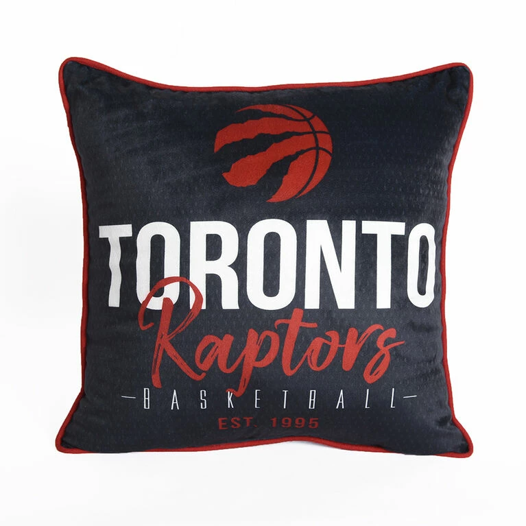 Deals βοΈ Nemcor NBA Toronto Raptors π Basketball Throw Pillow (18 X 18 In), Black π€©