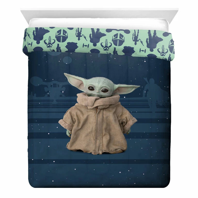 Top 10 ❤️ Disney Star Wars: The Mandalorian 'The Child' Twin/Full Reversible Comforter, 100% Polyester 🧨