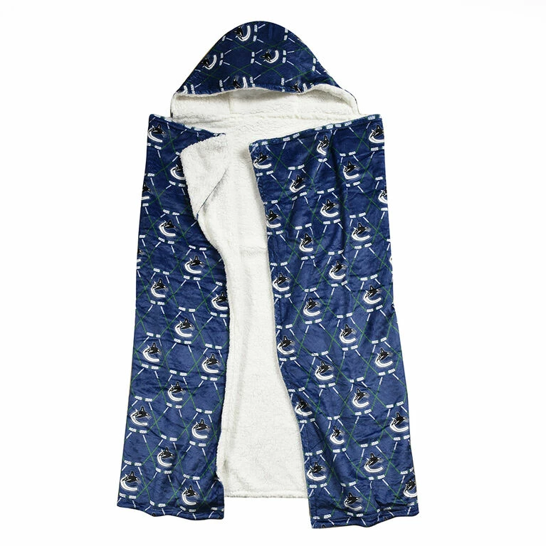 Best reviews of π Nemcor NHL Vancouver Canucks Hooded Wearable Throw Blanket, 50" X 70" π - Image 4