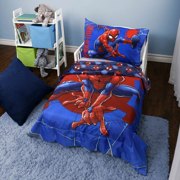 Best Sale β€οΈ Nemcor Marvel Spider-Man 2-Piece Toddler Bedding Set Including Comforter And Pillowcase π