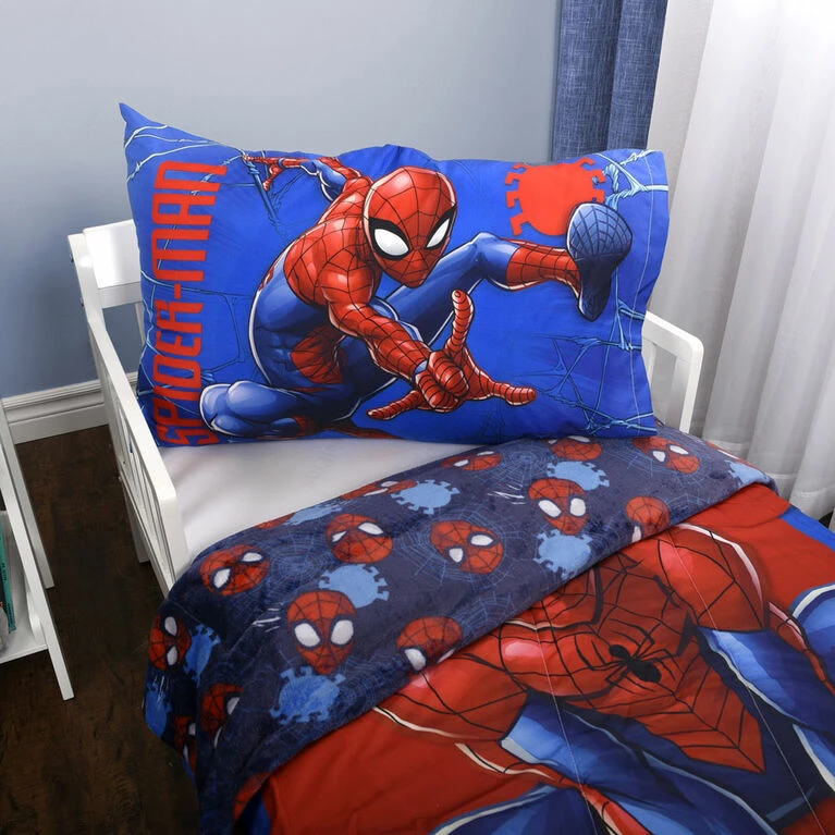 Best Sale β€οΈ Nemcor Marvel Spider-Man 2-Piece Toddler Bedding Set Including Comforter And Pillowcase π - Image 2