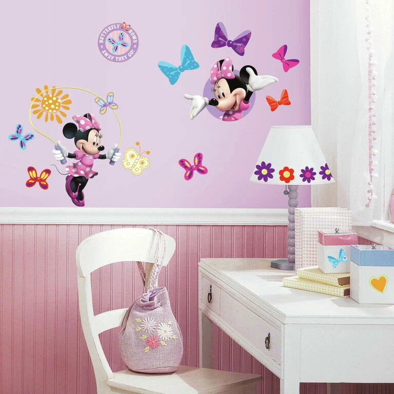 New 😉 York Wall Coverings Minnie Mouse Bow-Tique Wall Decals 👍