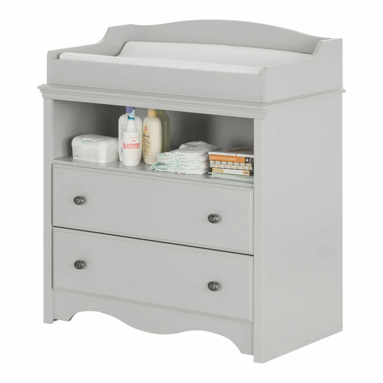 Budget π South Shore Angel Changing Table With Drawers- Soft Gray π - Image 2