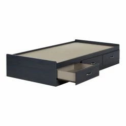Coupon 👏 South Shore Ulysses Mate's Platform Storage Bed With 3 Drawers- Blueberry 🤩