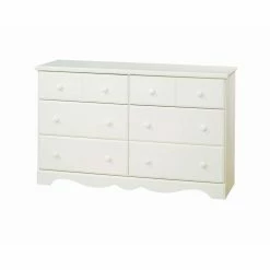 Deals 😉 South Shore ☀️ Summer Breeze 6-Drawer Double 👗 Dresser- White Wash 👏