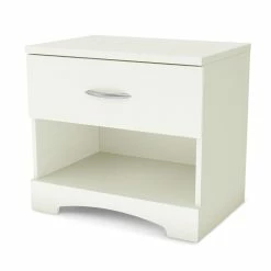 Best reviews of ❤️ South Shore Step One 1-Drawer Nightstand - End Table With Storage- Pure White ⭐