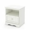 Cheap 🛒 South Shore Savannah 1-Drawer Nightstand - End Table With Storage- Pure White 🤩