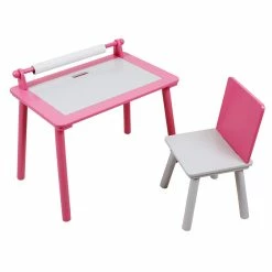 Discount 👏 Danawares Pink/White Wood Activity Table And Chair ⌛