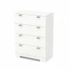 Promo 🛒 South Shore Reevo 4-Drawer Chest 👗 Dresser- Pure White 🌟