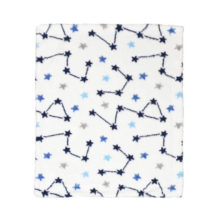 Cheapest π Baby's First By Nemcor Reversible Ultimate Sherpa Baby Blanket, Space π - Image 2