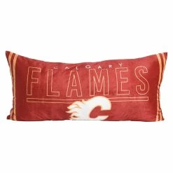 Deals ✔️ Nemcor NHL Calgary Flames Body Pillow, 18" X 36" 🌟