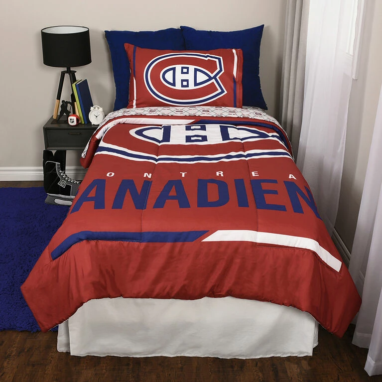 New 💯 Nemcor NHL Montreal Canadiens 4-Piece Twin Bedding Set ✨ - Image 2