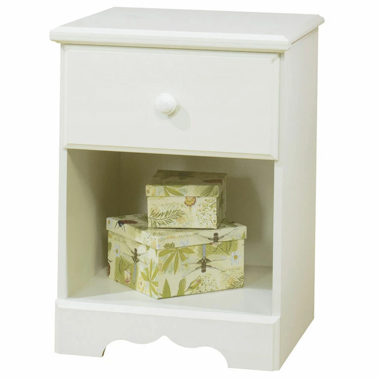 Buy βοΈ South Shore βοΈ Summer Breeze 1-Drawer Nightstand - End Table With Storage- White Wash π