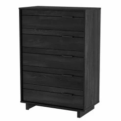 Best Sale 🥰 South Shore Fynn 5-Drawer Chest 👗 Dresser- Gray Oak 🥰