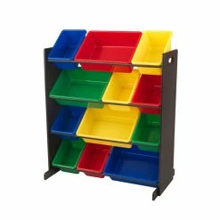 Wholesale 🎁 KidKraft Sort It & Store It Bin Unit - Primary & Espresso ✔️