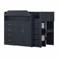 Cheap 🧨 South Shore, Loft Bed With Desk - Blueberry 🎁