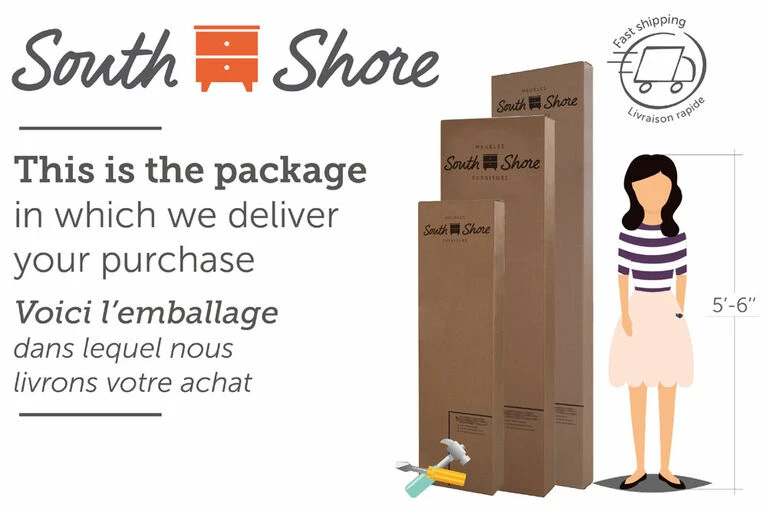 Cheap 𧨠South Shore, Loft Bed With Desk - Blueberry π - Image 8