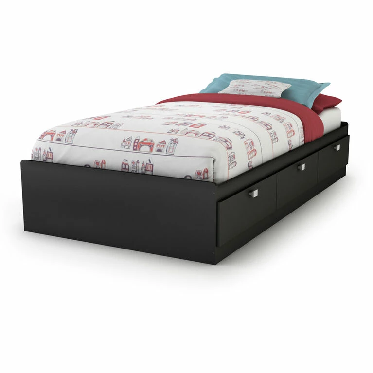 Best reviews of π South Shore Spark Mate's Platform Storage Bed With 3 Drawers- Pure Black π