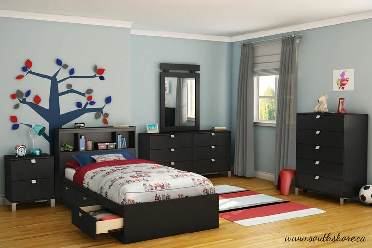 Best reviews of π South Shore Spark Mate's Platform Storage Bed With 3 Drawers- Pure Black π - Image 3