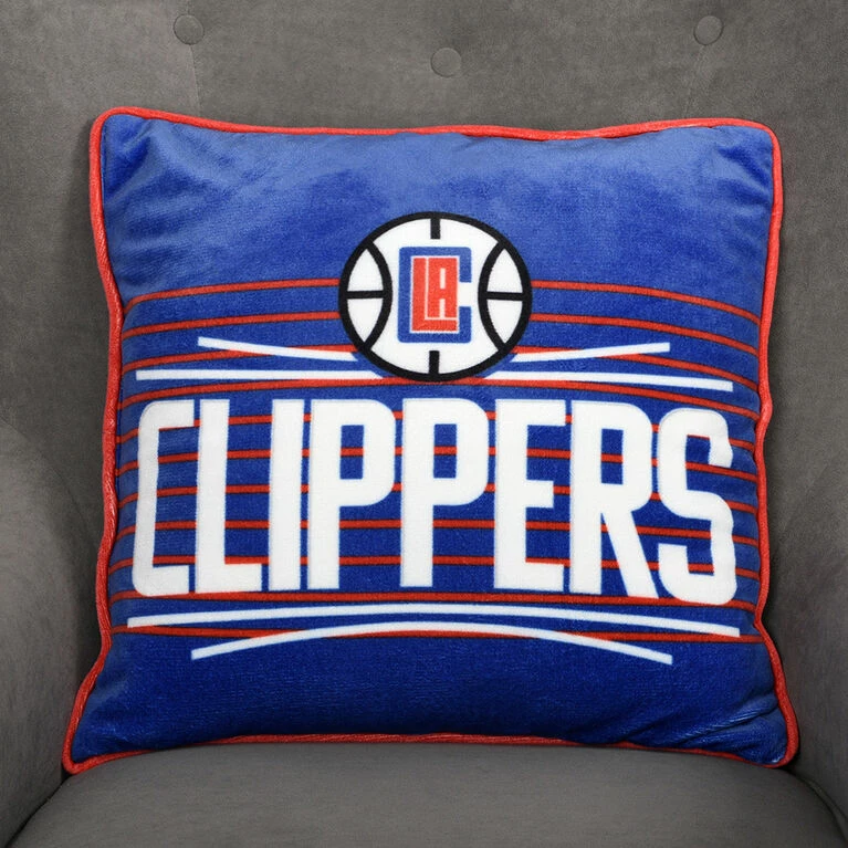 Hot Sale π Nemcor NBA Los Angeles Clippers Pillow Cushion, 18" X 18" π - Image 2
