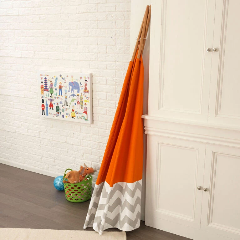 Best Sale π KidKraft Deluxe Play Teepee - Orange π€© - Image 5