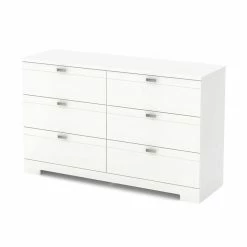 Wholesale 👍 South Shore Reevo 6-Drawer Double 👗 Dresser- Pure White 💯