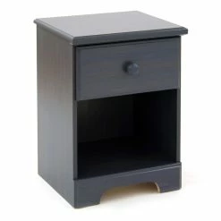 Best Sale 🛒 South Shore 🌞 Summer Breeze 1-Drawer Nightstand - End Table With Storage- Blueberry 🧨