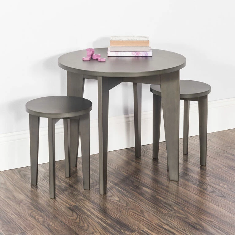 Buy 👍 Child Craft Forever Eclectic Geo Kids Table & Stools Set, Dapper Gray 🥰 - Image 3