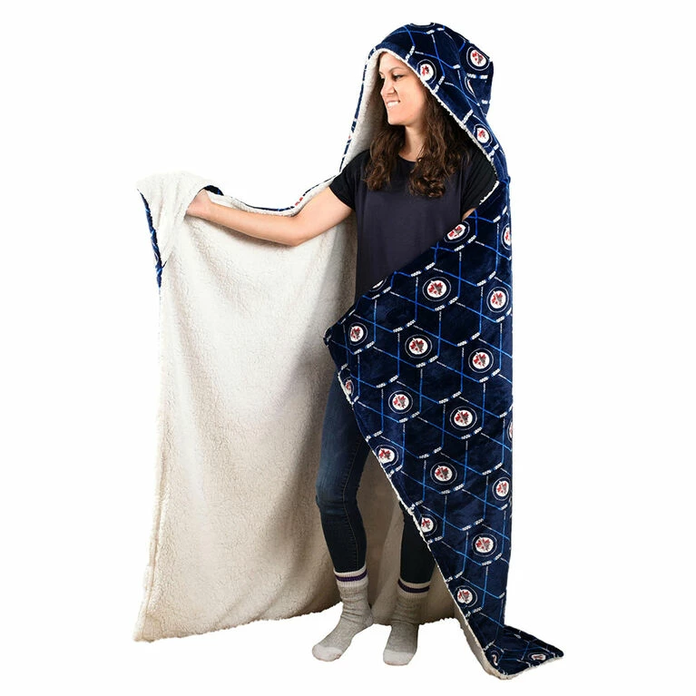 Hot Sale π Nemcor NHL Winnipeg Jets Hooded Wearable Throw Blanket, 50" X 70" βοΈ