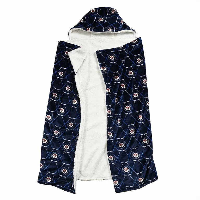Hot Sale π Nemcor NHL Winnipeg Jets Hooded Wearable Throw Blanket, 50" X 70" βοΈ - Image 4