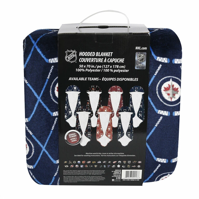 Hot Sale π Nemcor NHL Winnipeg Jets Hooded Wearable Throw Blanket, 50" X 70" βοΈ - Image 6