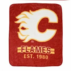 Coupon 🌟 Nemcor NHL Calgary Flames Plush Super Soft Blanket, 40" X 50" ❤️