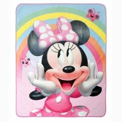 Deals ⌛ Mickey Mouse Disney Minnie Mouse Fleece Throw Blanket, 50 X 60 Inches 💯