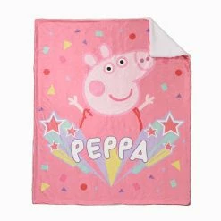 Coupon 🥰 Nemcor Peppa Pig Sherpa Throw Blanket, 60 X 80 Inches 💯