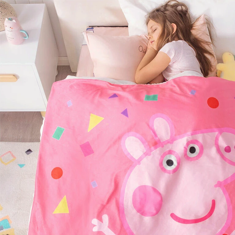 Coupon π₯° Nemcor Peppa Pig Sherpa Throw Blanket, 60 X 80 Inches π― - Image 4