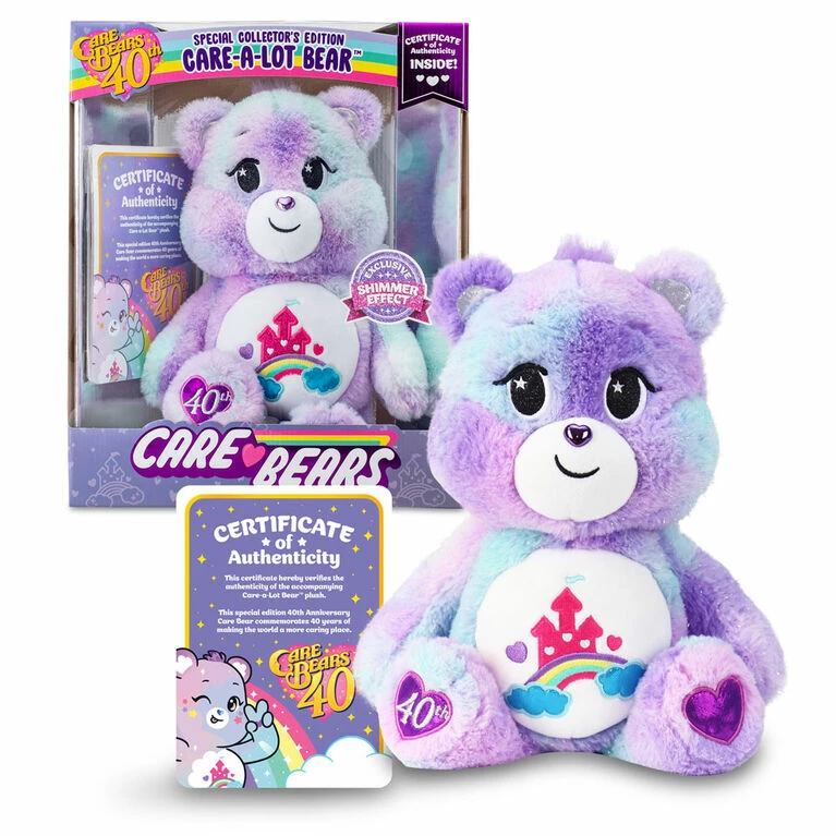Best deal β€οΈ Basic Fun NEW 2022 Care Bears 14" Plush - 40th Anniversary Care-a-Lot Bear - Soft Huggable Material! π₯°