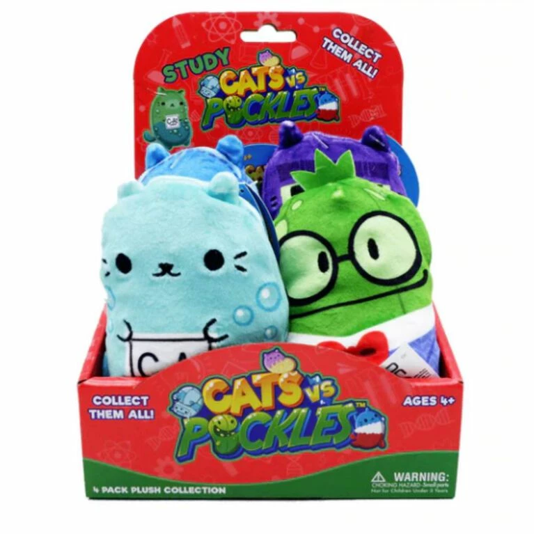 Best Pirce π Imports Dragon Cats Vs Pickles! Study 4-Pack Plushes π