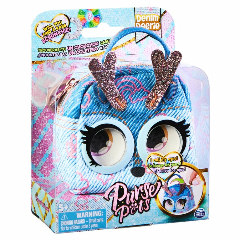 Cheapest π Spin Master Purse Pets Micros, Denim Deerie Stylish Small Purse With Eye Roll Feature β€οΈ - Image 6